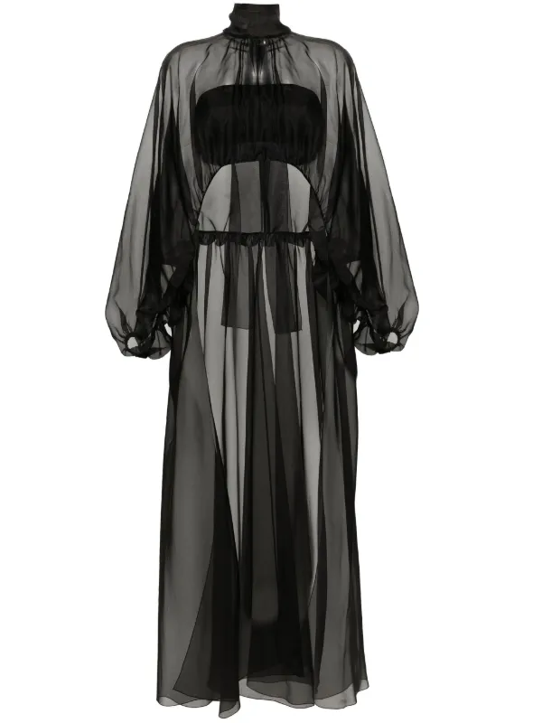 Alberta Ferretti high low Silk Blouse Farfetch