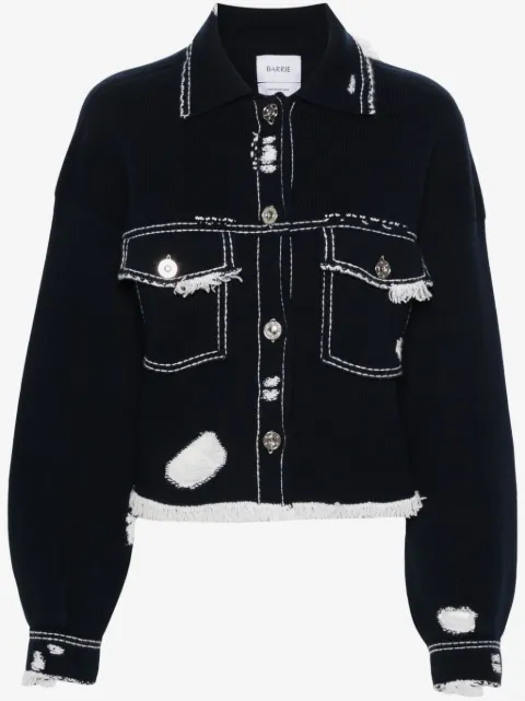 Barrie Jeansjacke mit Fransen