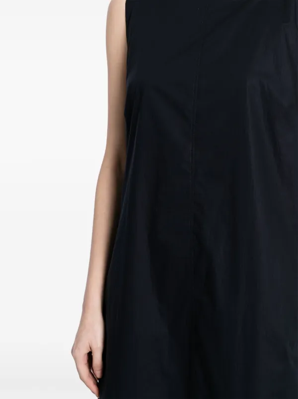 Plan C スクエアネックマキシドレスネイビー