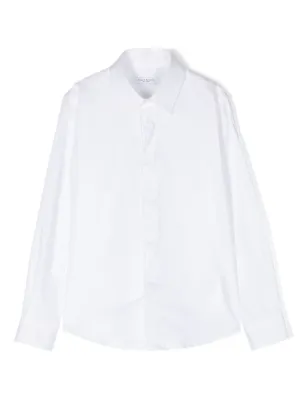 Paolo Pecora Kids wingtip-collar poplin shirt - White