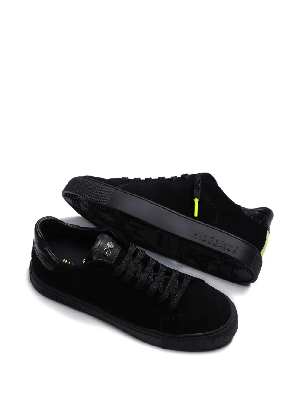 Hide & Jack Suede Sneakers In Black