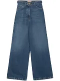 TWINSET belted wide-leg jeans - Blue