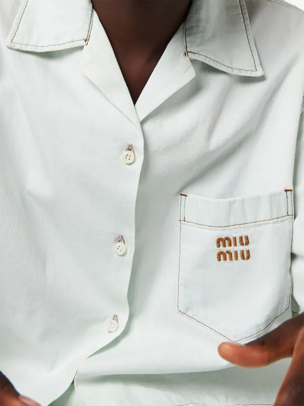 Miu Miu Chambray Denim Shirt - Farfetch