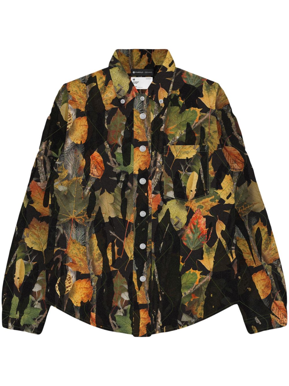 Image 1 of Purple Brand P313 Drip Camo quilted shirt jacket