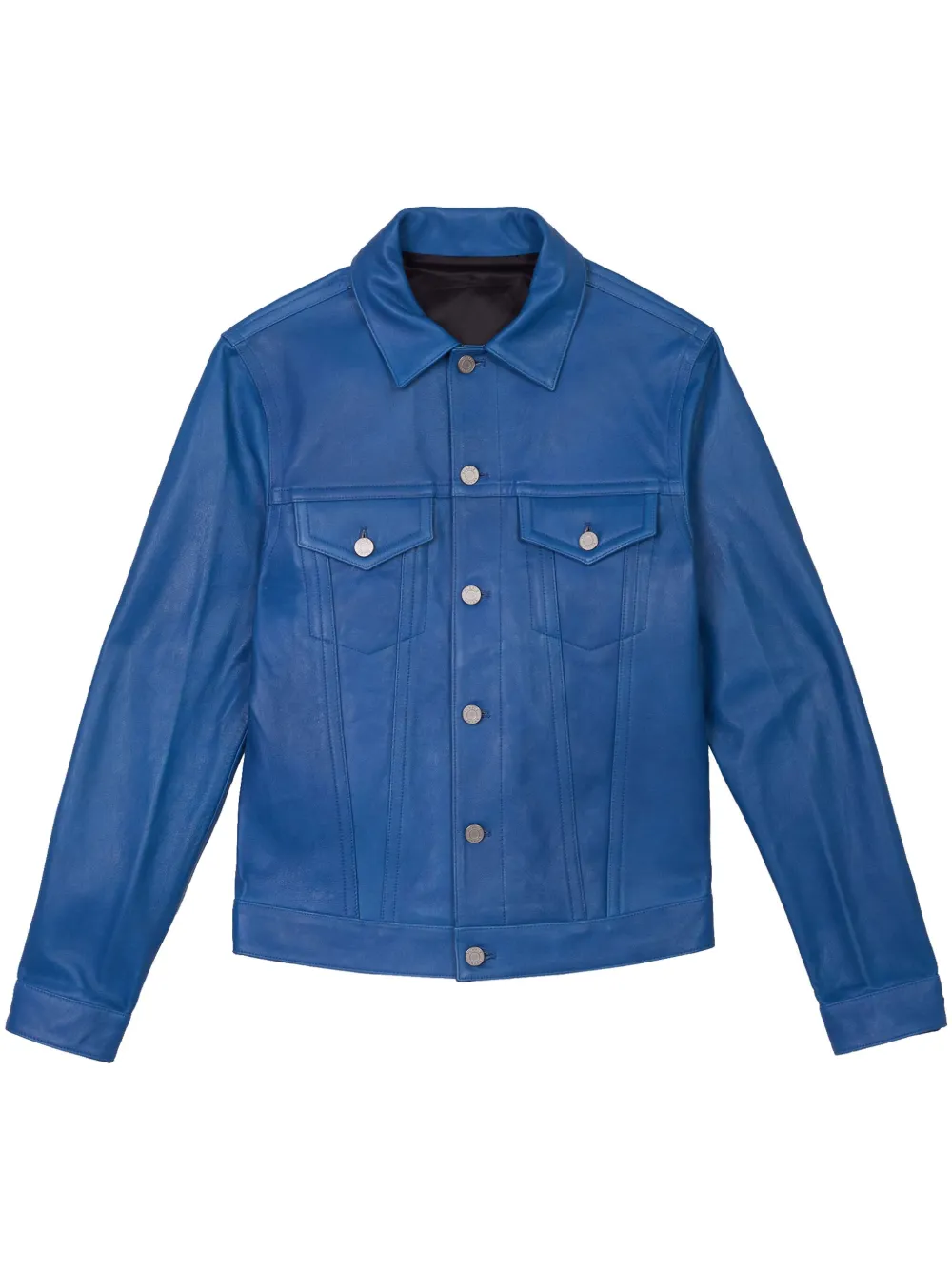 Purple Brand Giacca-camicia in pelle - Blu