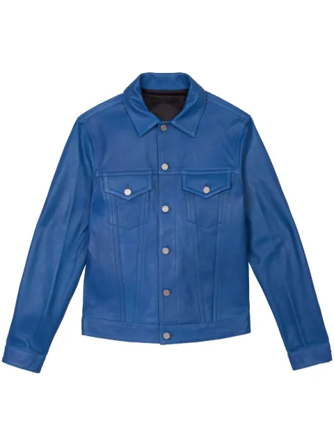 Purple Brand leather shirt jacket