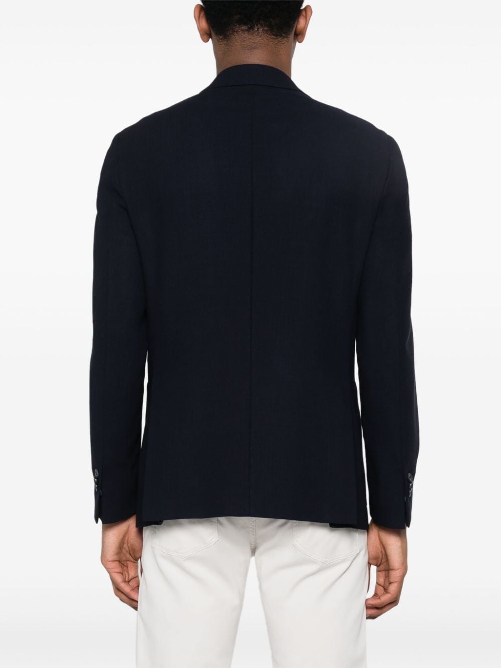 Shop Boggi Milano Double-breasted Jacket In Blue