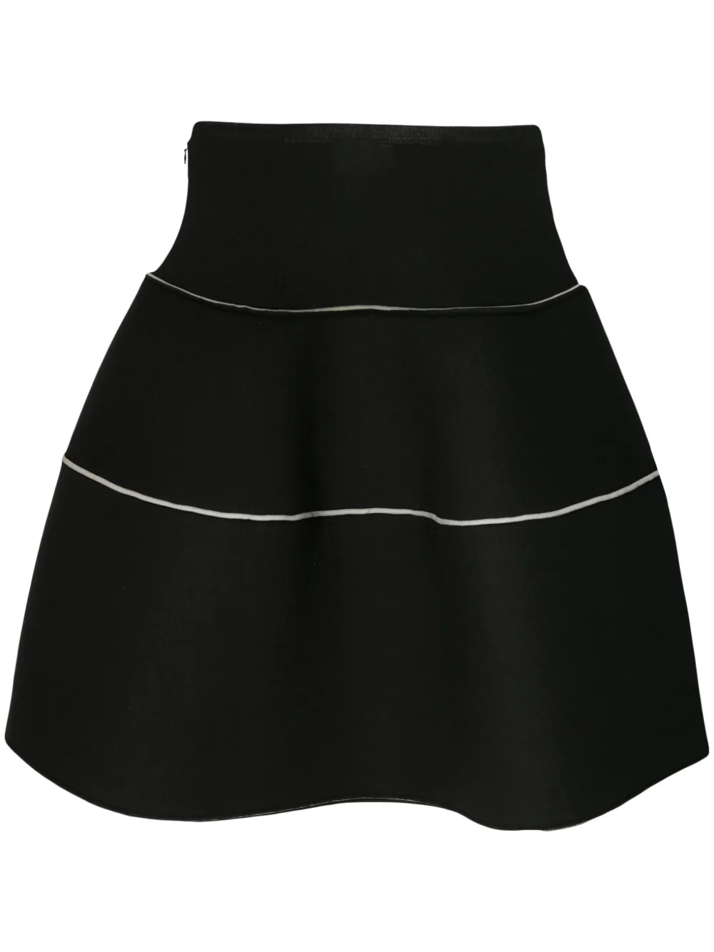 Melitta Baumeister A-line contrast-stitching skirt | Black | Image 1