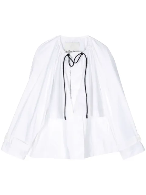 3.1 Phillip Lim drastring-neck long-sleeved blouse