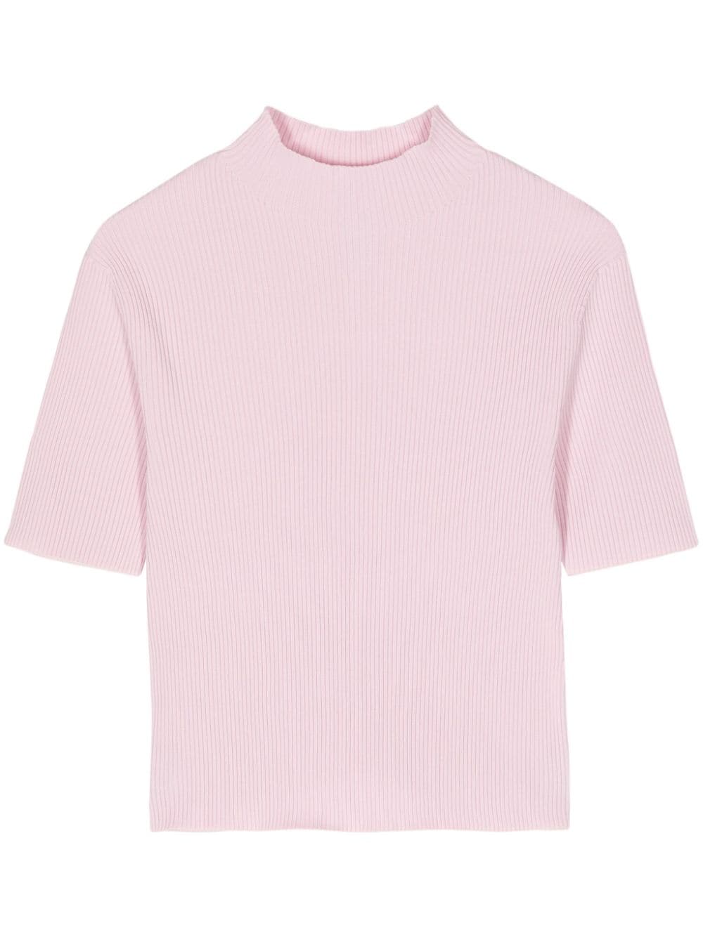 Cfcl Knitted Ribbed T-shirt In Pink