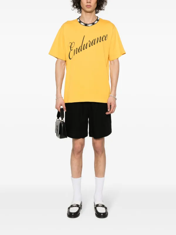 【送料&関税込】Wales Bonner Endurance T Shirt Wales Bonner Endurance Organic Cotton T-shirt | Yellow