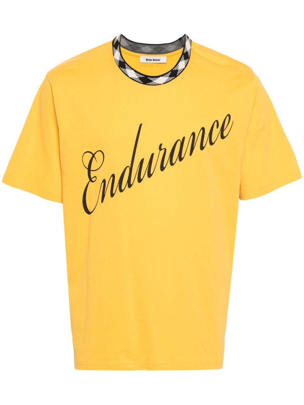 Shop Wales Bonner Endurance Organic Cotton T-shirt In Yellow