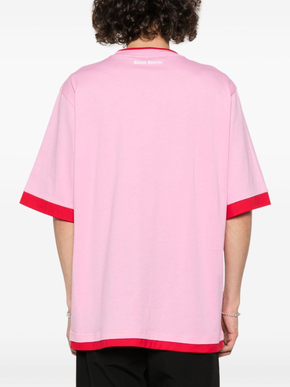 Shop Wales Bonner Marathon Organic Cotton T-shirt In Pink