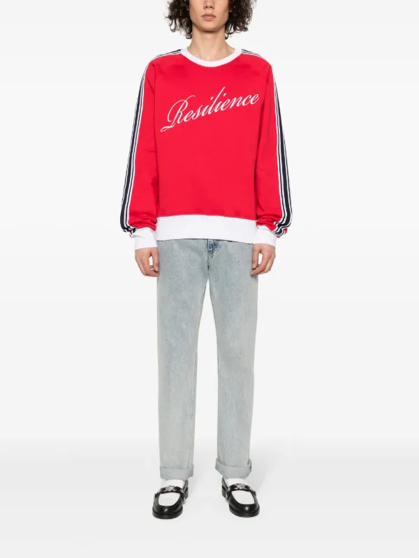 【関税込み】Wales Bonner スウェットシャツ Adidas x Wales Bonner ロゴ スウェットシャツ | レッド