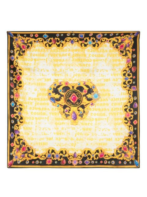Versace Jeans Couture Barocco-print silk scarf