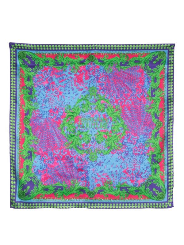 Barocco silk scarf in multicoloured - Versace