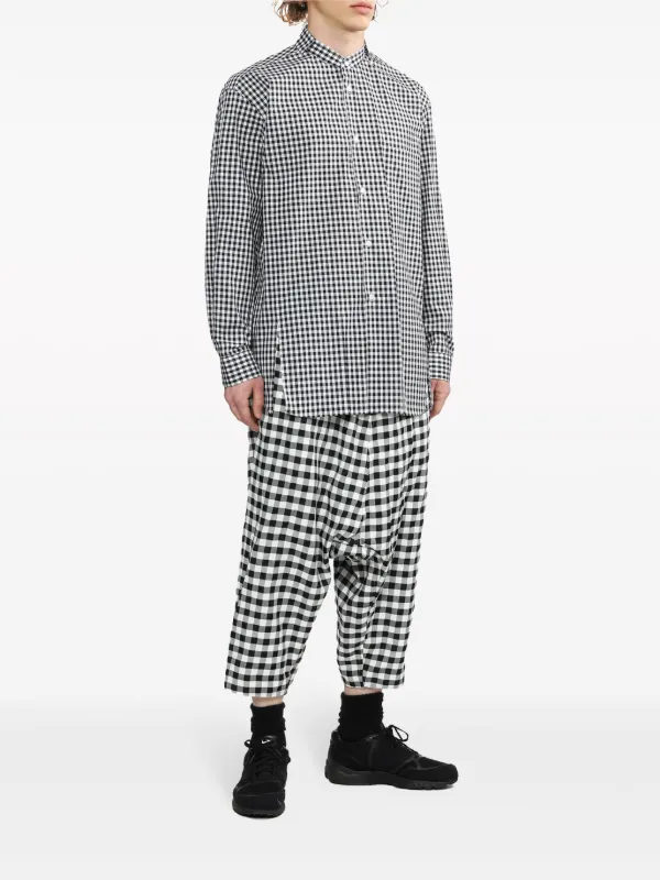 Black Comme Des Garçons チェック サルエルパンツ | ブラック 