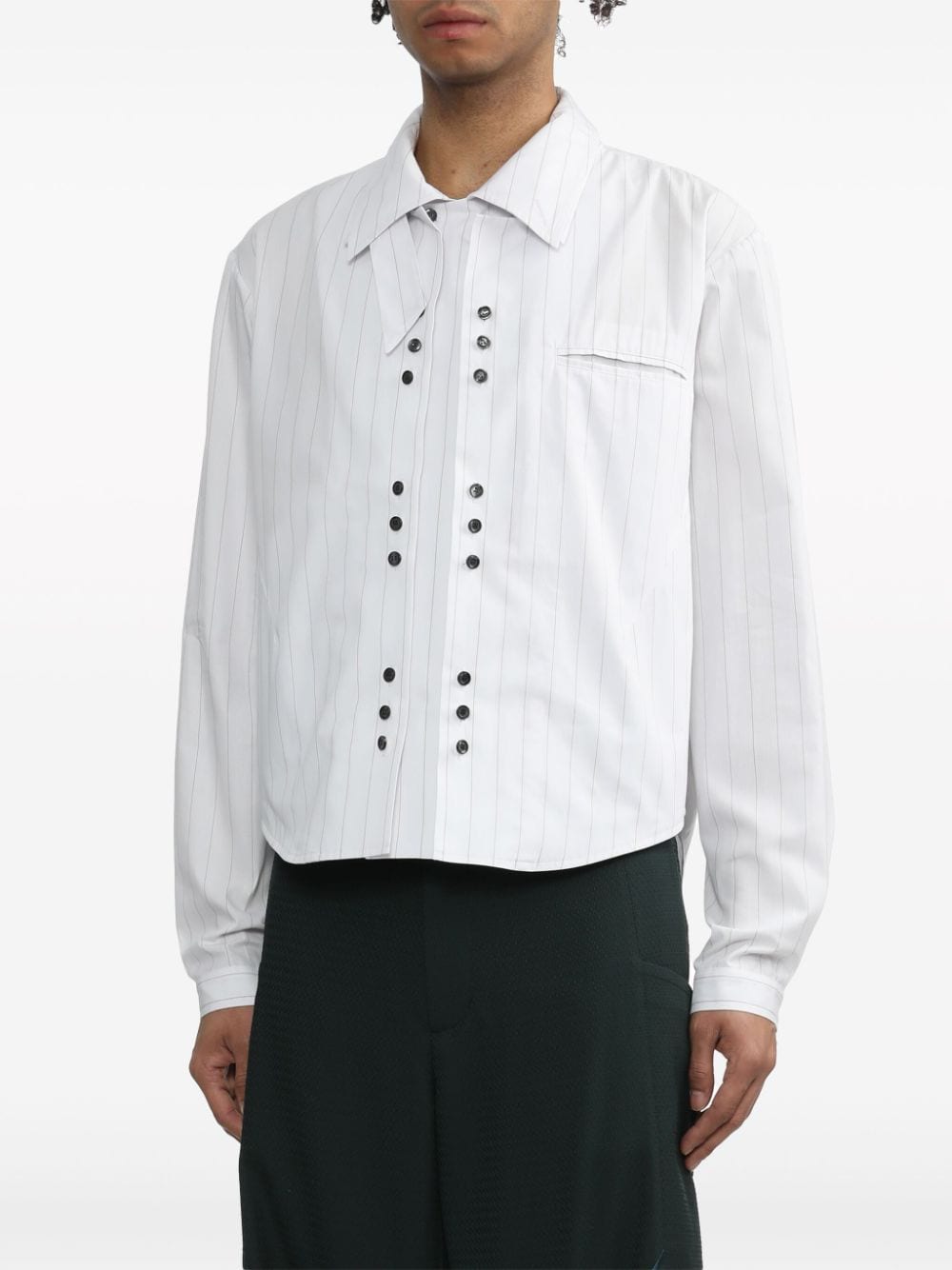 Shop Kiko Kostadinov Tonino Shirt Jacket Tonino Shirt Jacket- In White