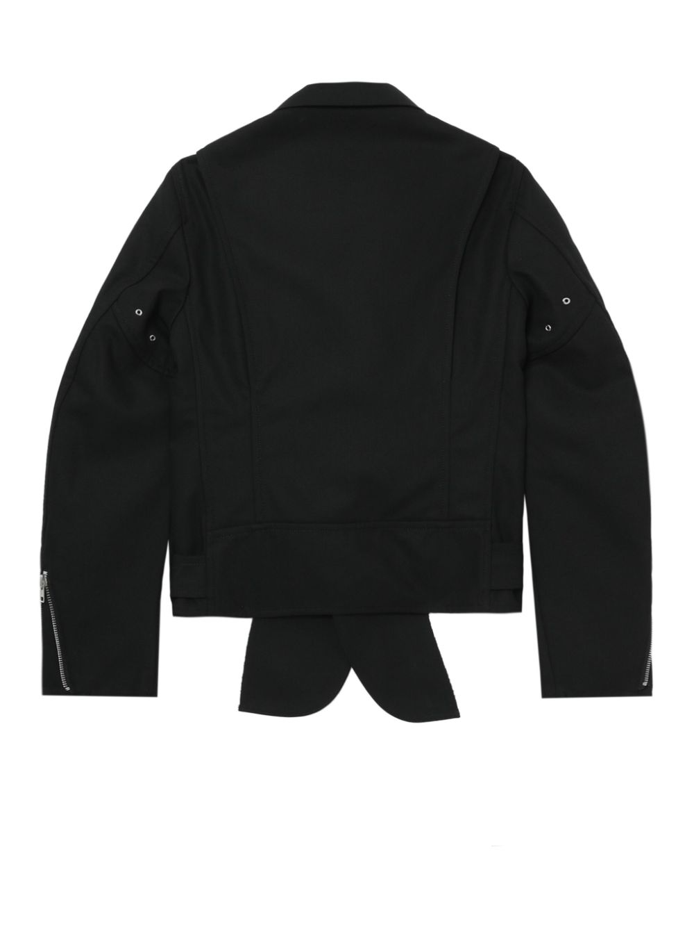 Black Comme Des Garcons cut-out detailed biker jacket Men