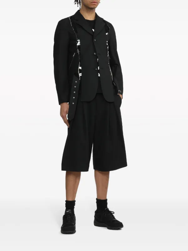 Black Comme Des Garçons カットアウト ライダースジャケット