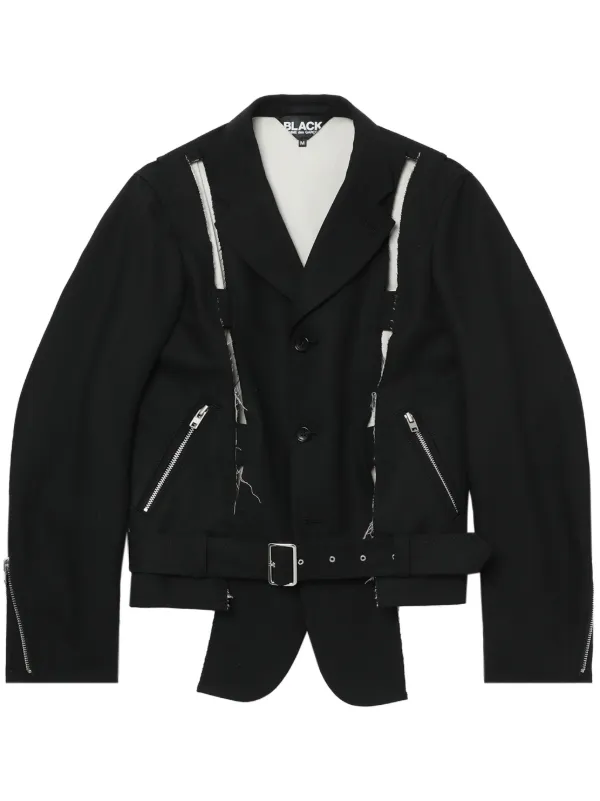 BLACK COMME des GARÇONS ダブルライダース ジャケット 中古・古着通販】BLACK COMME des GARCONS (ブラック