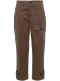 PINKO tapered-leg gabardine trousers - Brown