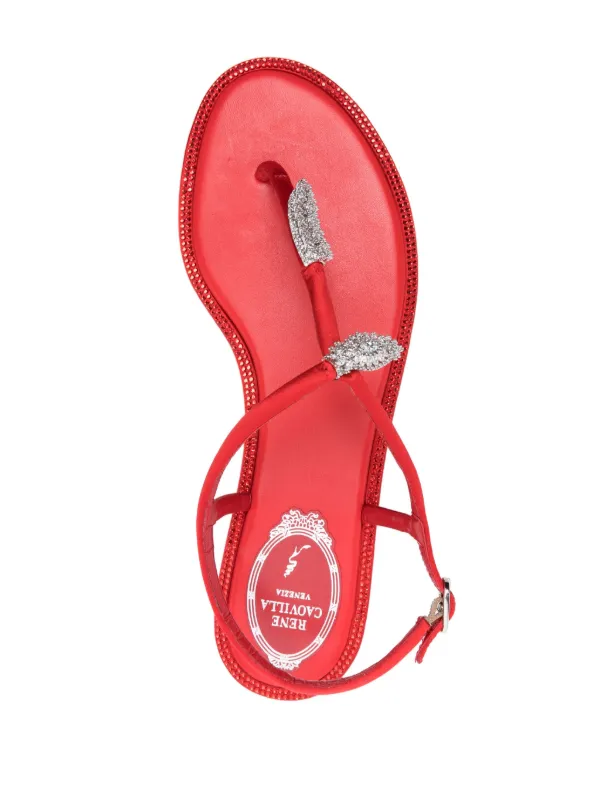 René Caovilla Katy crystal-embellished Sandals | Red | FARFETCH