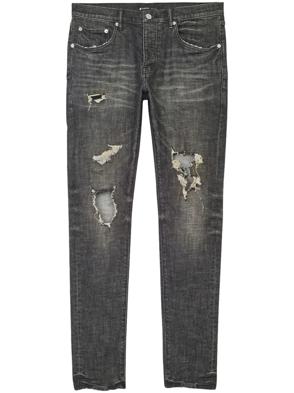 Purple Brand Jeans skinny a vita bassa - Grigio
