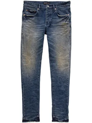 新品 PURPLE BRAND ブラック スキニーデニム 33 パープル