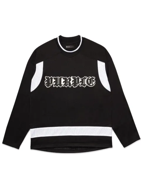 Purple Brand colourblock mesh sweatshirt