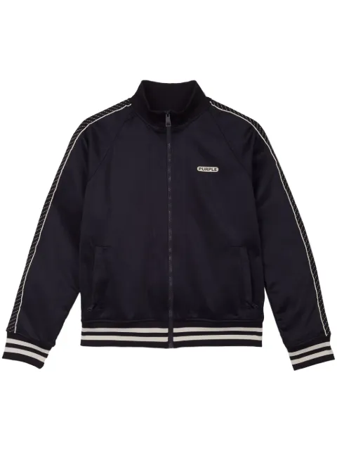 Purple Brand striped-edge lightweight jacket