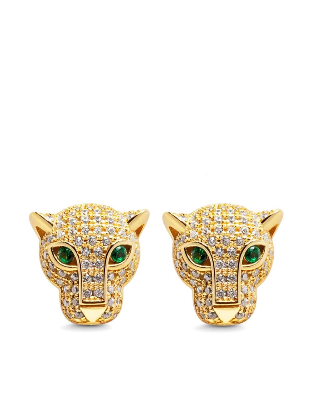 nialaya jewelry puces d'oreilles panther en argent sterling