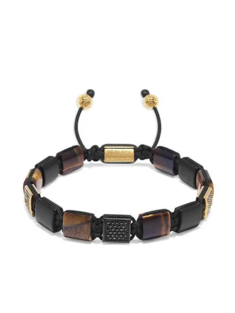 Nialaya Jewelry logo-embossed beaded bracelet