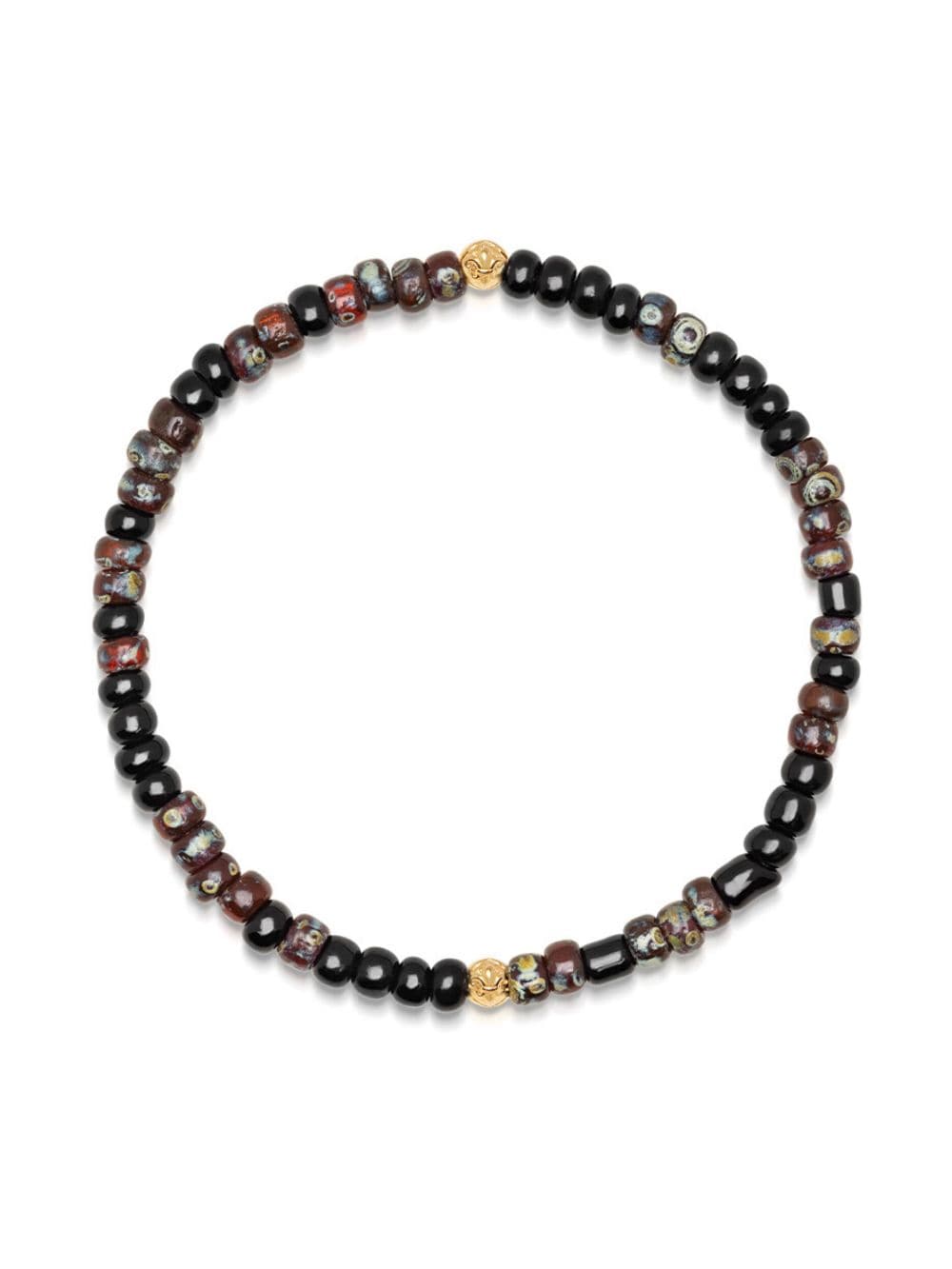 Nialaya Jewelry Japanese Miyuki beaded bracelet - Zwart