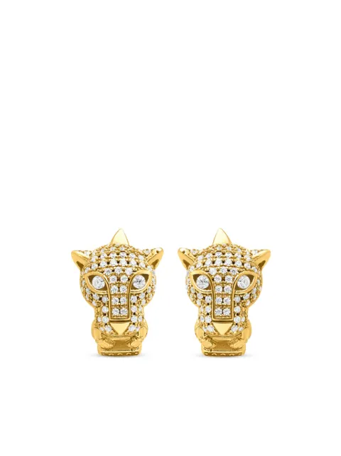 Nialaya Jewelry أقراط هاغيز 'بانثر' فضة إسترليني
