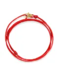 Nialaya Jewelry Fleur-de-Lis embossed cord bracelet - Red