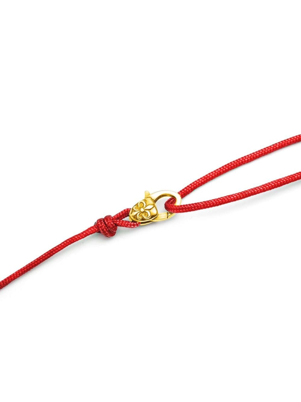 Nialaya Jewelry Fleur-de-Lis embossed cord bracelet - Rood