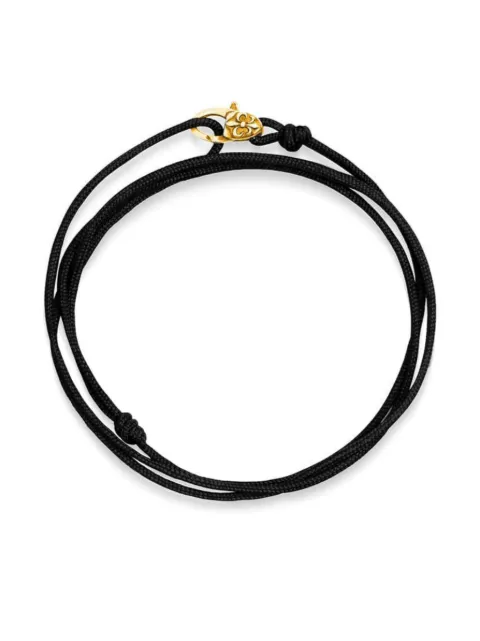 Nialaya Jewelry Fleur-de-Lis embossed cord bracelet
