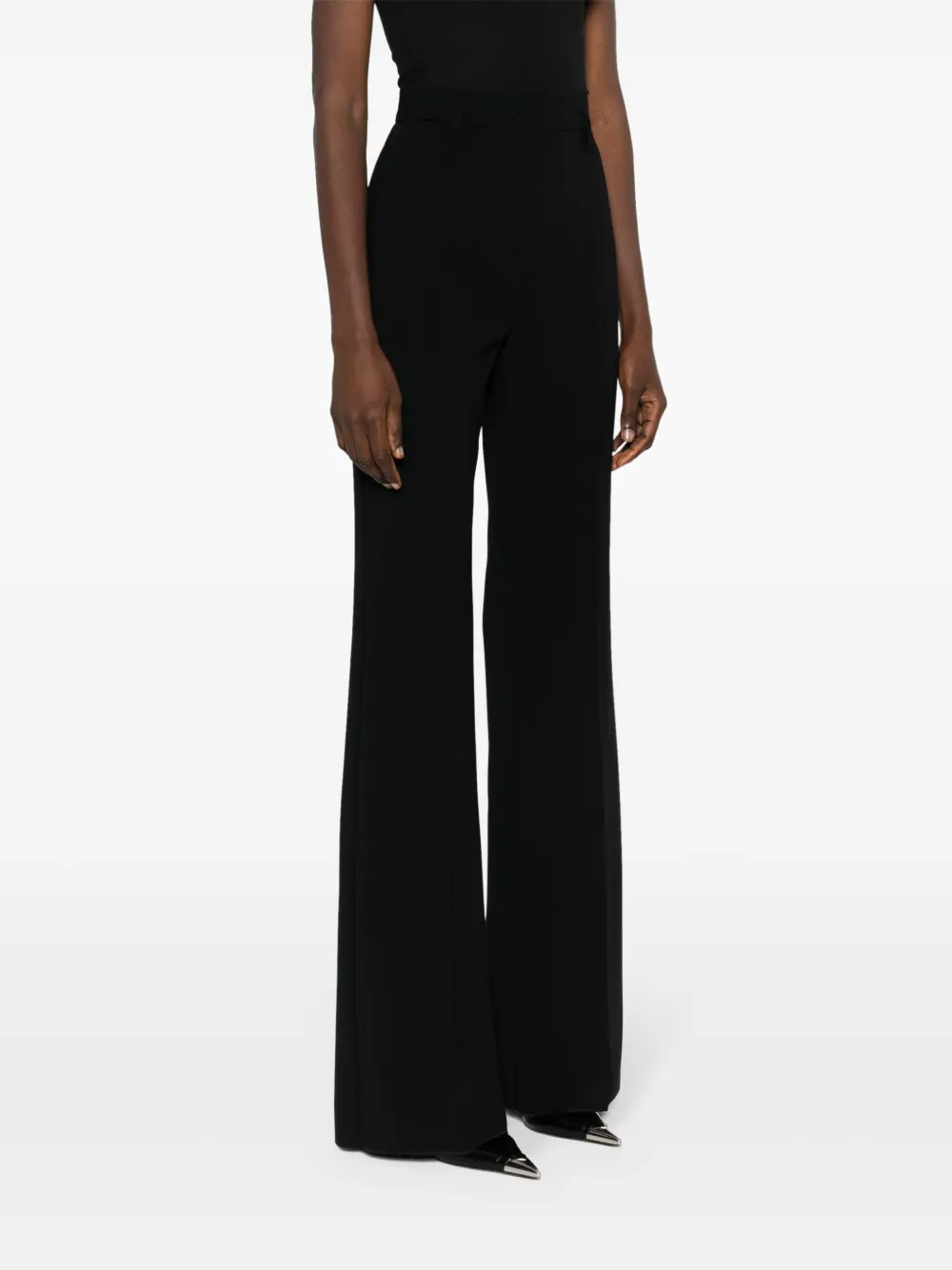 Max Mara Sale broek met wijde pijpen Zwart