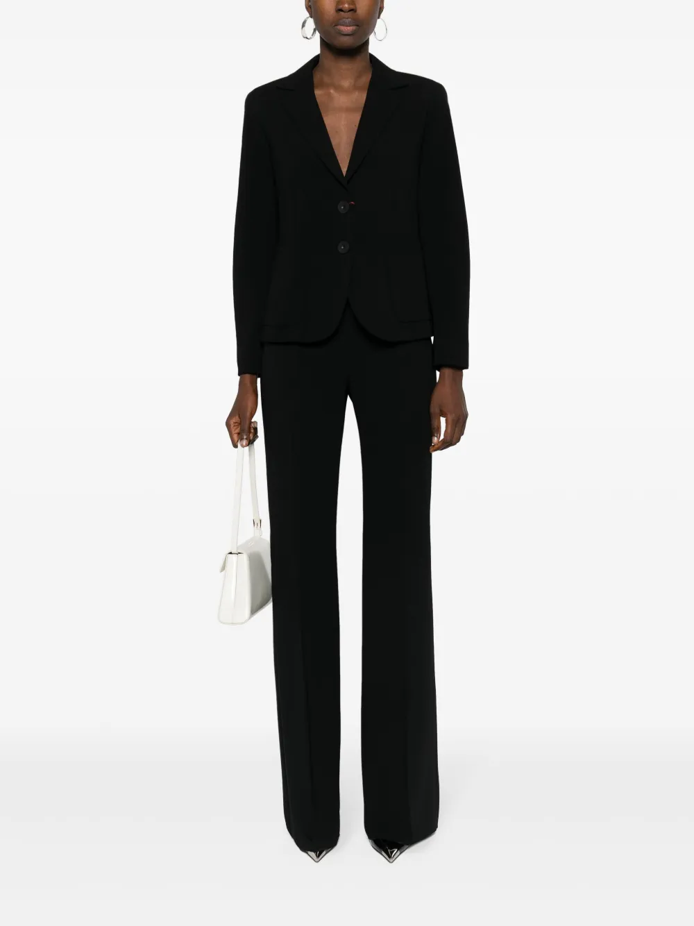 Max Mara Sale broek met wijde pijpen Zwart
