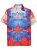 Fiorucci Flower Blur organic cotton shirt - Blue