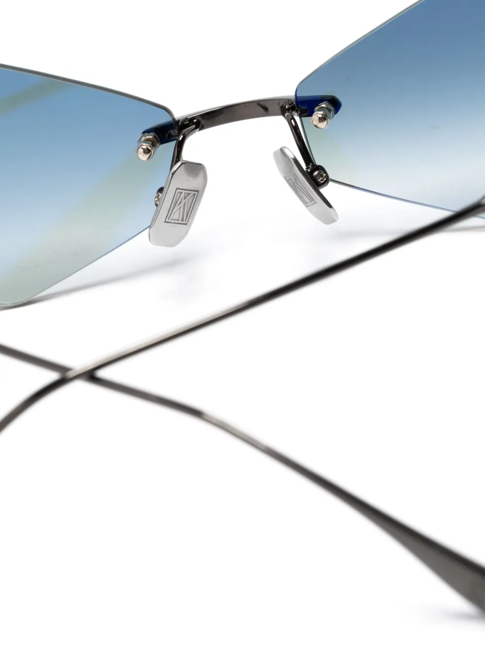 Anna-karin Karlsson Crystal Nest Geometric-frame Sunglasses In Black