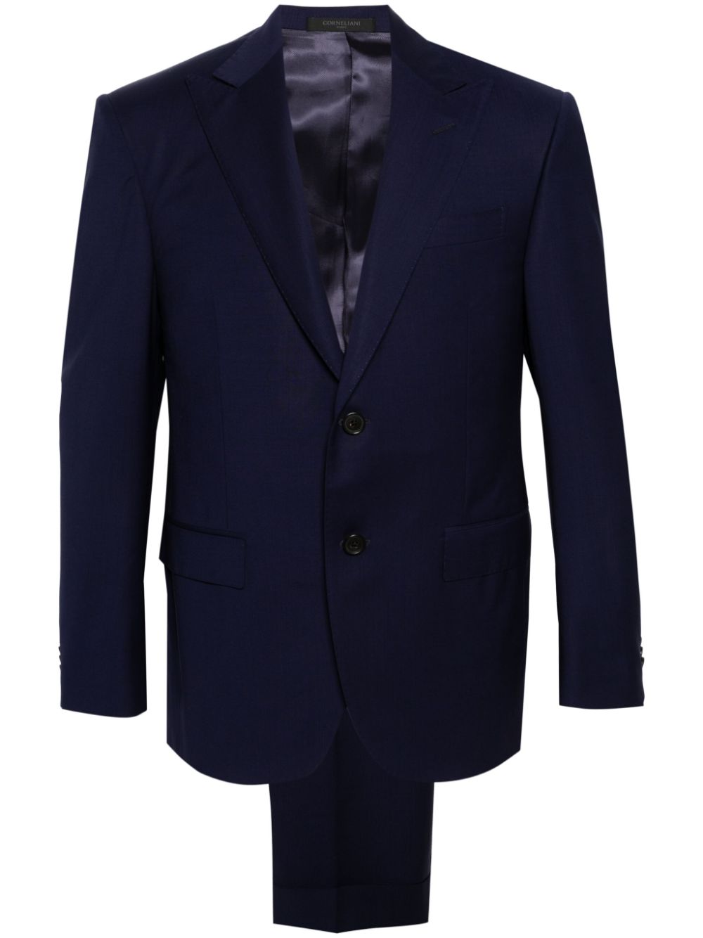 Corneliani single-breasted virgin wool suit - Blu