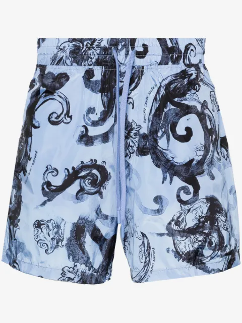 Versace Jeans Couture Watercolour Couture-print deck shorts