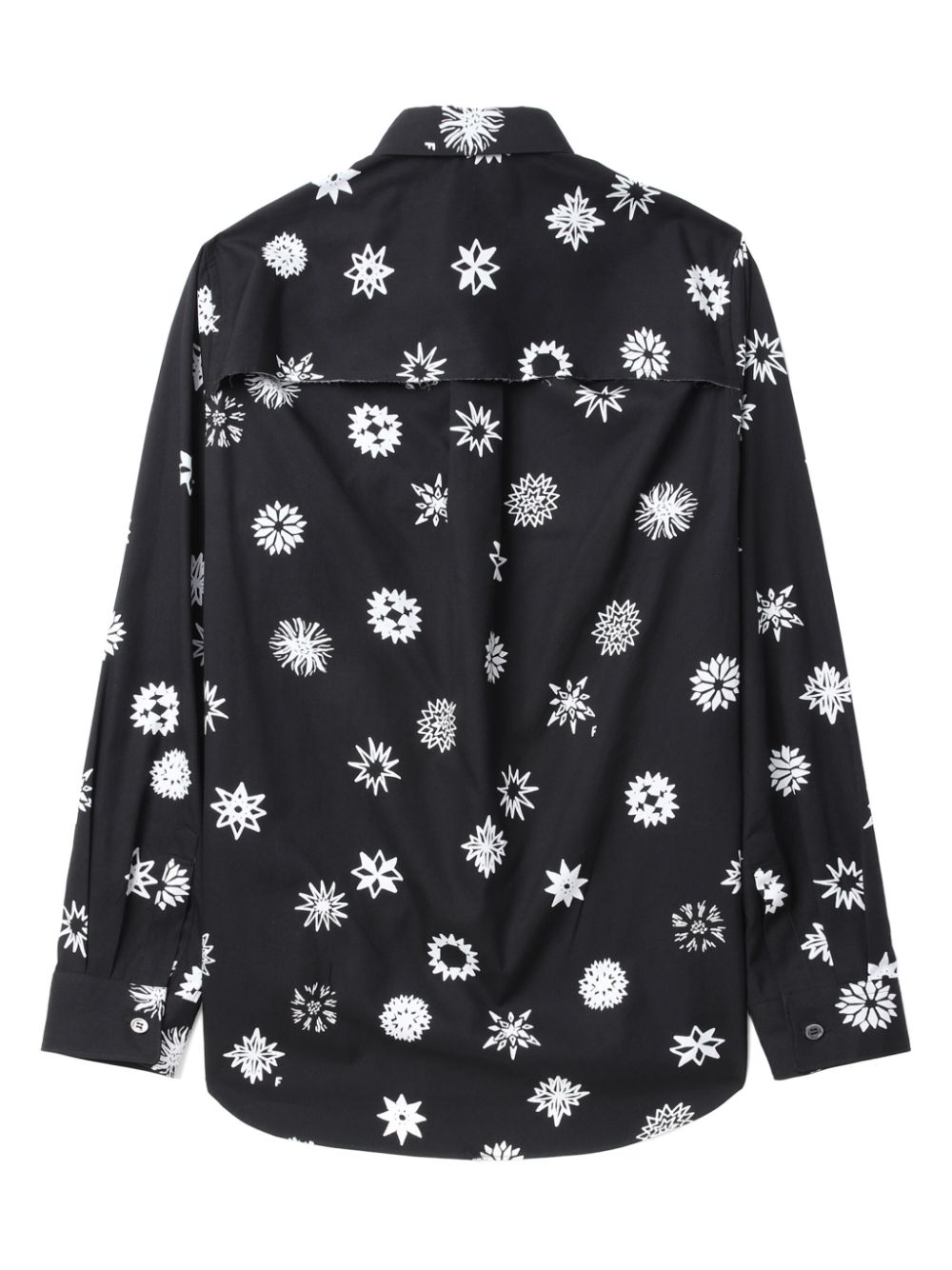 Black Comme Des Garcons graphic-print cotton shirt Men