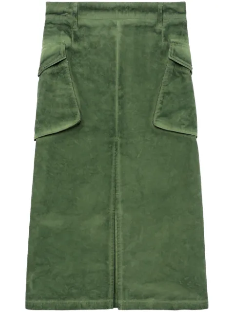 Halfboy cargo-pocket midi skirt