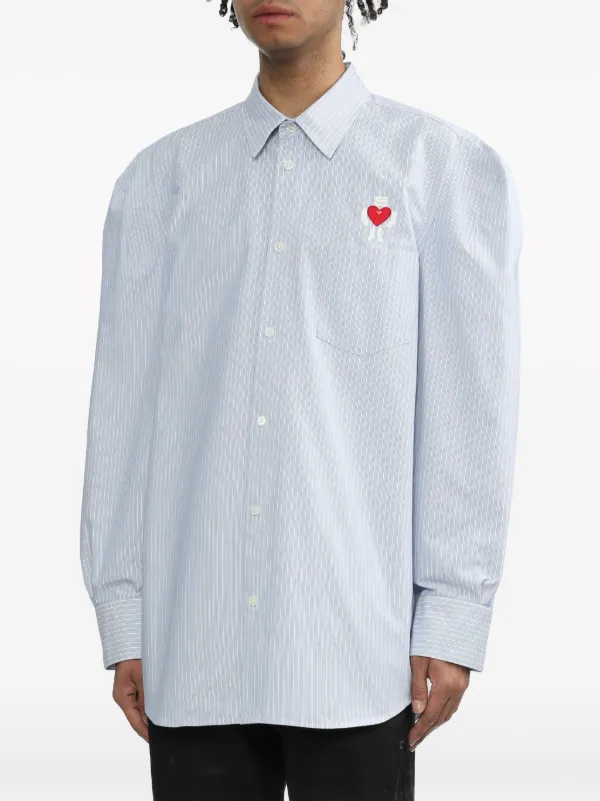 Doublet Robot Shoulder ストライプ シャツ | ブルー | FARFETCH JP