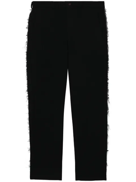 Black Comme Des Garçons pantalones rectos con tiro medio
