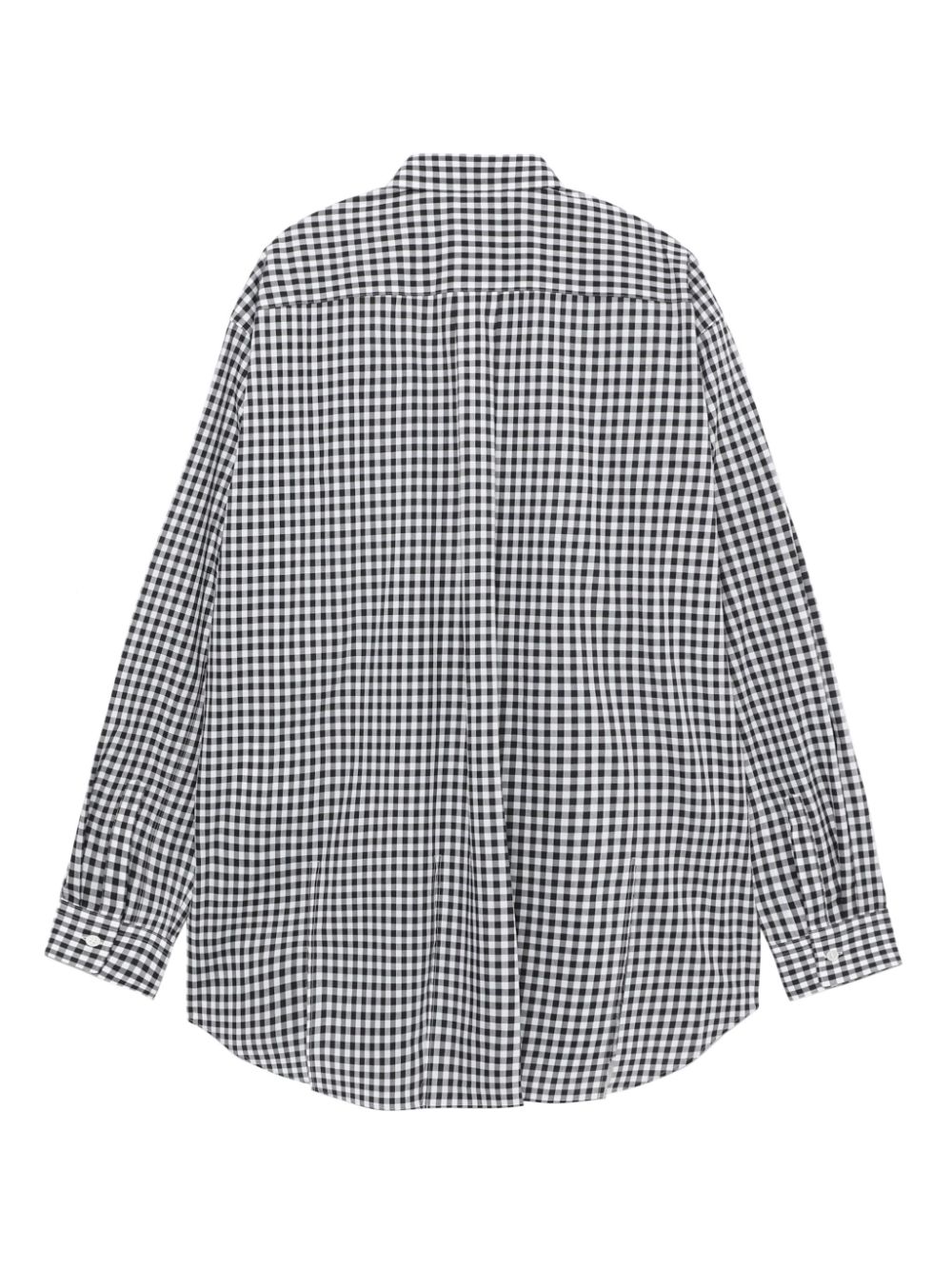 Black Comme Des Garcons gingham-print cotton T-shirt Men