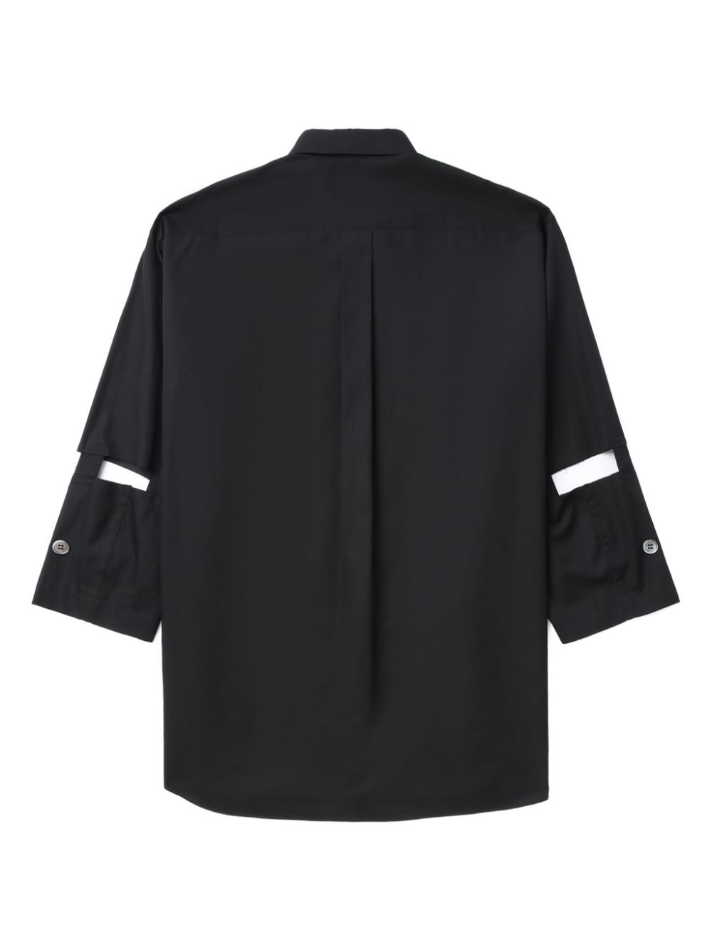 Black Comme Des Garcons cut-out cotton-poplin shirt Men